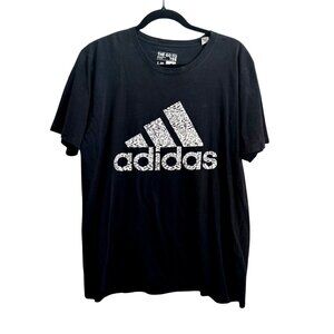 Adidas Mens Black The Go-To Tee L/G 100% Cotton Short Sleeve Casual T-Shirt